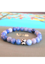 Load image into Gallery viewer, BLUE AVENTURINE with EVIL EYE AGATE BRACELET
